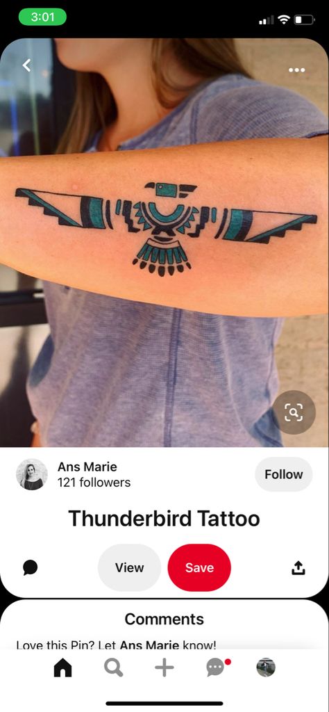 Native Thunderbird Tattoo, Thunder Bird Tattoo, Thunderbird Tattoo, Bull Skull Tattoos, Thunder Bird, Cowboy Tattoos, Western Tattoos, Diy Pool, Western Women