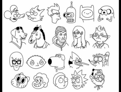 Art Flash, Cartoon Character Tattoos, Flash Tattoo Designs, Doodle Tattoo, Simple Tattoo, Graffiti Characters, Cartoon Tattoos, Graffiti Drawing, Tattoo Flash Art