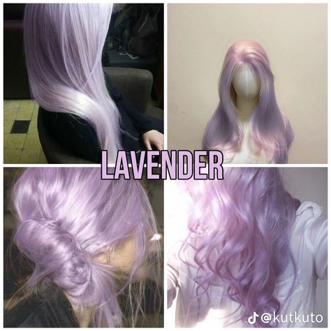 Lavender Hair Aesthetic, Douyin Hair, Lavender Purple Hair, Purple Hair Dye, Hair Color Swatches, Short Dyed Hair, Cute Hair Colors, Dyed Hair Inspiration, Cosplay Hair