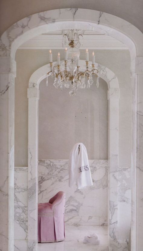 House Beautiful: Accent Grey | ZsaZsa Bellagio - Like No Other Wc Decoration, Marble Walls, Marble Arch, Marble Bath, Bath Room, Marble Bathroom, Marble Design, Pink Marble, Bath Design