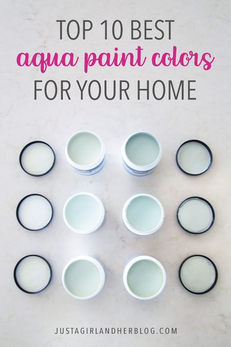 Mint Paint Colors, Light Aqua Paint, Light Teal Paint, Aqua Paint Colors, Abby Lawson, Teal Paint Colors, Mint Paint, Coastal Paint Colors, Blue Green Paints