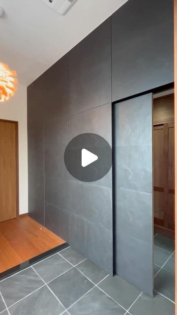 Flush Sliding Door, Hidden Doors In Walls, Flush Door Design, Sliding Door Design, Sliding Door Systems, Flush Doors, Hidden Door, Hallway Ideas, Apartment Interior