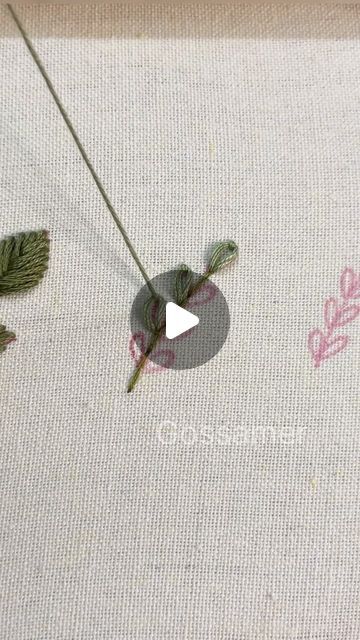 Stem Embroidery Tutorial, Lazy Daisy Leaf Embroidery, Leaf Stitch Embroidery, Leaf Embroidery Tutorial, Daisy Leaves, Daisy Leaf, Leaf Stitch, Embroidery Leaf, Lazy Daisy Stitch