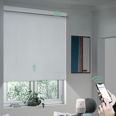 Amazon.com: Yoolax Motorized Blinds with Remote, Blackout Smart Blinds Automatic shades for Windows, Electric Blinds Compatible with Alexa Window Roller Shades with Valance (V- Shimmer Meteor White) : Home & Kitchen Shades With Valance, Remote Blinds, Automatic Shades, Motorized Roller Shades, Shades For Windows, Window Roller Shades, Smart Blinds, Blackout Roller Shades, Motorized Blinds