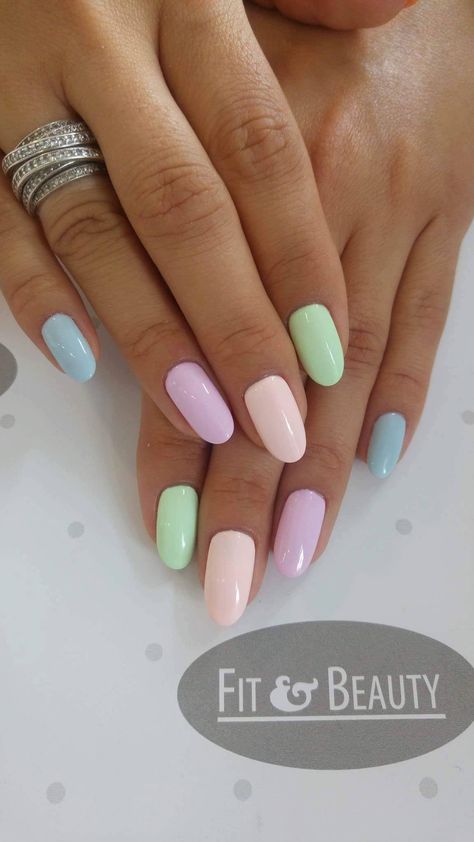 Acrylic Nails Stiletto, Multicolored Nails, Colorful Nail Art, Colorful Nail, Colorful Nails, Pretty Nail Designs, Summer Acrylic Nails, Colorful Nail Designs, Easter Nails