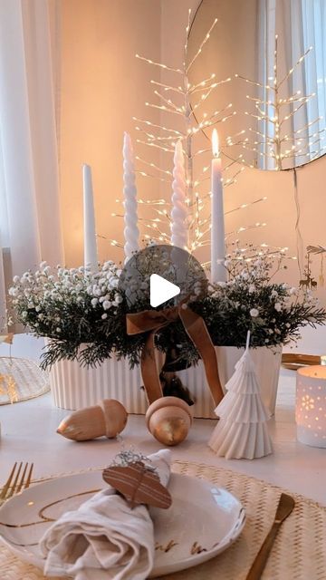 Erika 🇩🇪 DIY *Hacks *Upcycling *Styling on Instagram: "Ikea Hack 🌲🌲 Last Minute Advent arrangement 🕯️🕯️🕯️🕯️ In the flowerpot . How do you like it? . Don't forget to like and save for later ❤️ Links in my Story 👉 and my Highlights 👉 later . Follow @herzenstimme for more DiYs Hacks and Upcycling ideas Werbung /Ad #ikeahack #manual #xmasdiy #diyxmas #adventdecoration #adventskranz #navidad2023 #adventdecoration #adventsbasteln #weihnachtsdekoration #bastelnfürweihnachten #interiør #xmasseason #decorazioni #selbstgemacht #stylingtheseasons #weihnachtsdekoration #depotdeko #christmastable #xmasdiy #xmasseason @ikeadeutschland @ikeahack @ikea @ikeahackersofficial" Advent Decor Ideas, Advent Table Decorations Diy, Ikea Christmas Hacks, Deco Table Noel Diy, Advent Candles Ideas Diy, Advent Candles Ideas, Christmas Table Decorations Diy, Advent Decorations, Ikea Christmas