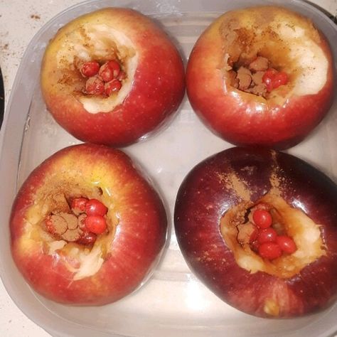 Red Hot Baked Apples Recipe | Allrecipes Pioneer Woman Red Hot Cinnamon Apples, Red Hot Candied Apples, Cinnamon Red Hot Apples, Red Hot Cinnamon Apples, Baked Red Hot Cinnamon Apples, Red Hot Baked Apples, Red Hot Apples, Baked Apples With Red Hots Recipe, Red Hot Baked Apples Cinnamon Candy