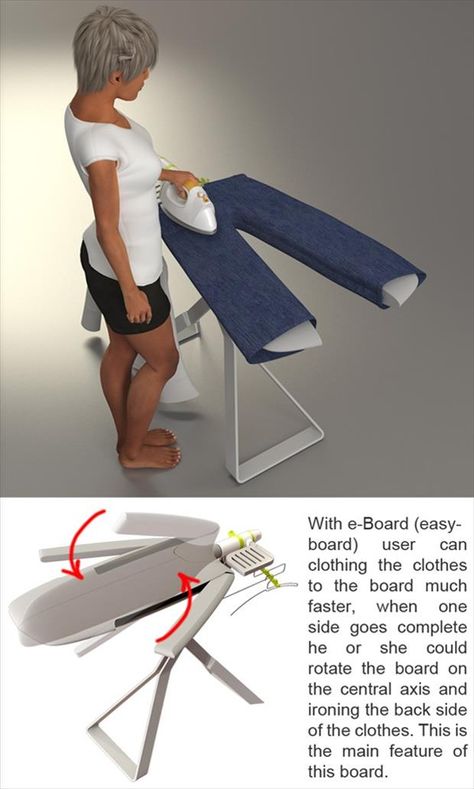 Simple Ideas That Are Borderline Genius – 35 Pics  Even though I don't iron my jeans, this would be great for shirts and work pants. Ironing Clothes, Awesome Gadgets, Genius Ideas, Production Design, Gadgets And Gizmos, Ironing Board, Yanko Design, Cool Inventions, Household Hacks