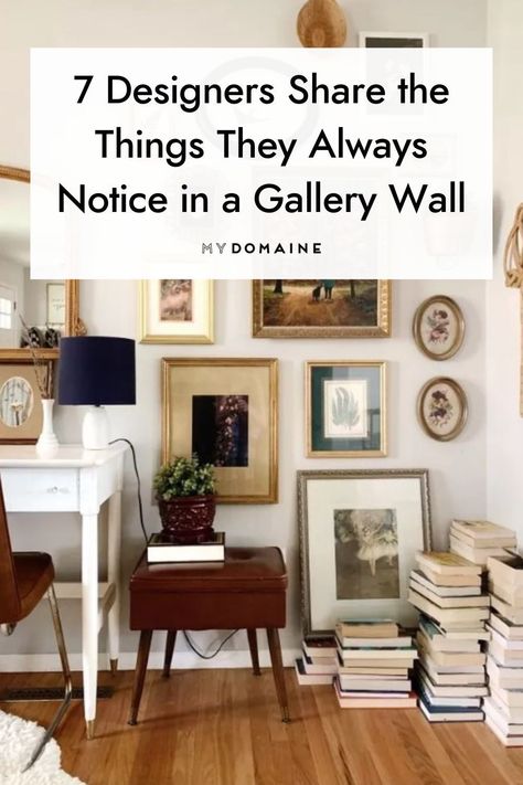 7 Designers Share the Things They Always Notice in a Gallery Wall 
We asked designers about how to create a successful gallery wall and what they always notice when creating one. See what their tips are. Gallery Wall Layout With Shelves, Creating A Gallery Wall, Planning A Gallery Wall, How To Plan A Gallery Wall, Gallery Wall Mix Photos And Art, Cool Gallery Wall Ideas, Gallery Wall With Photos And Art, Gallery Wall Art And Photos, Galary Wall Decor Ideas