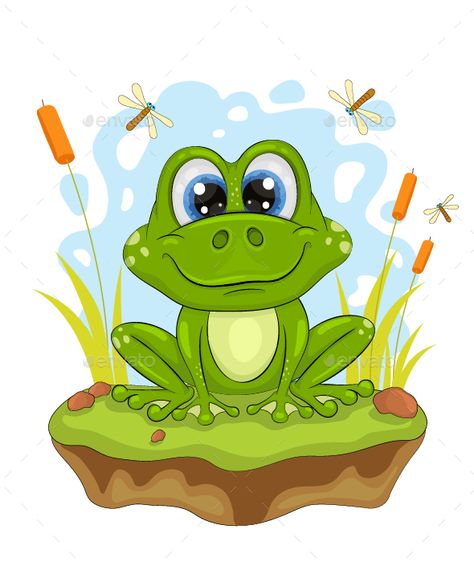 Frog Cartoon Images, Frog Clipart, Frog Cartoon, Cartoon Frog, Baby Frog, Frog Illustration, Frog Sitting, Frog Pictures, Frog Crafts