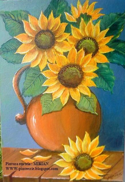 Flower Vase Drawing, Hot Glue Art, Nature Canvas Painting, Cool Pencil Drawings, Flower Painting Canvas, Oil Pastel Drawings, Sunflower Art, Sunflower Painting, Nature Art Painting