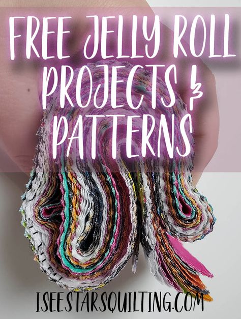 Free Quilt Projects: Jelly Roll Precuts ⋆ I See Stars Quilting Jelly Roll Twist Quilt, What To Do With Jelly Roll Fabric, Jelly Roll Coaster Pattern, Small Jelly Roll Projects, What To Make With Jelly Roll Fabric, Quilt Patterns Jelly Roll Free, Jelly Roll Projects Easy, Jelly Roll Rugs Free Pattern, Fabric Jelly Roll Projects