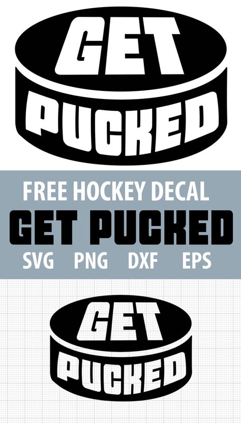 Free Sports Svg Files For Cricut, Free Hockey Svg Files For Cricut, Hockey Sayings Funny, Cricut Hockey Projects, Hockey Svg Free, Hockey Cricut Projects, Crucit Ideas, Hockey Silhouette, Hockey Clipart