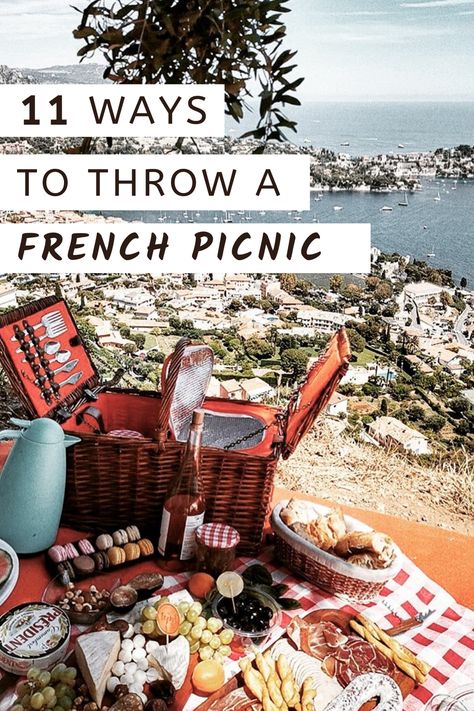 Brunch Picnic Aesthetic, French Style Picnic, Winery Picnic Ideas, Picnic In Provence, Parisian Picnic Aesthetic, Classy Picnic Food, Picnic Basket Ideas Food, Posh Picnic Ideas, Elegant Picnic Ideas