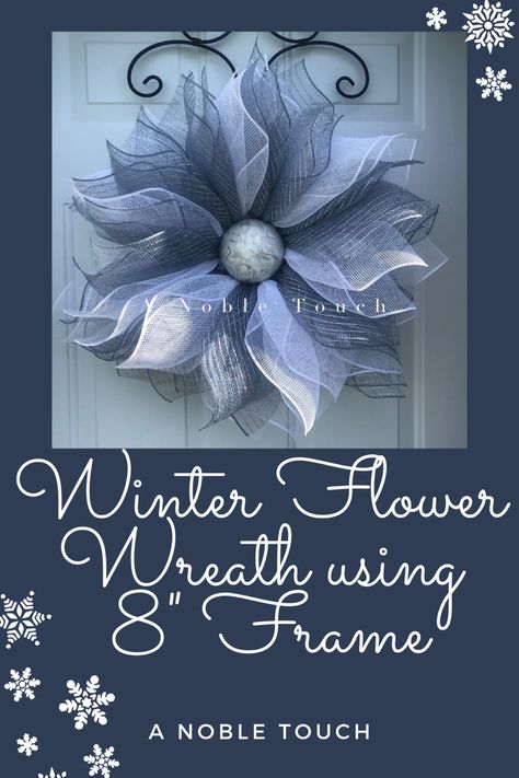 Netting Wreath, Deco Mesh Flower Wreath, Mesh Flower Wreath, Cross Wreath Diy, Making Mesh Wreaths, Deco Mesh Crafts, Mesh Ribbon Wreaths, Deco Mesh Wreaths Tutorials, Burlap Flower Wreaths