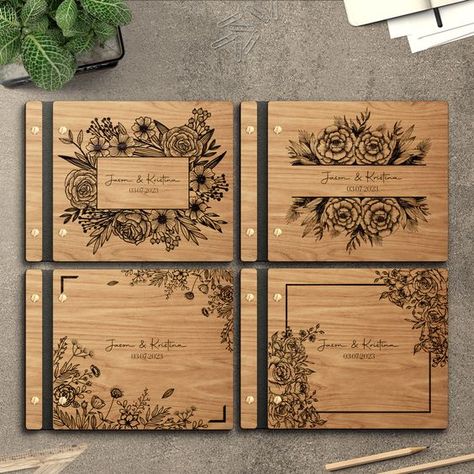 Laser cut files templates Laser Cut Wedding Decor, Wedding Photo Album, Svg Wedding, Gift Valentines Day, Button Click, Purchase Order, Wedding Photo Albums, Laser Cut Files, Wedding Book