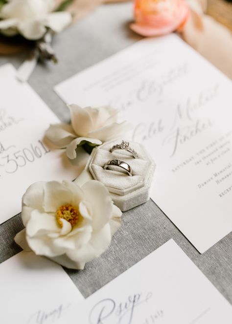 Wedding Ring And Invitation Photos, Wedding Ring Photo Ideas, Wedding Accessories Photography, Wedding Flatlay, Wedding Shot List, Groom Photoshoot, Wedding Aesthetics, Groom Ring, Wedding Portrait Poses