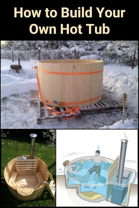 Who wouldn't want to soak in a relaxing hot tub right in their own backyard? Well, the cost of buying a commercial hot tub understandably puts a lot of people off. But why buy when you can build one yourself? With hard work, enough research, and the help of a trusted professional, you can have this awesome outdoor accessory at a far more affordable price! Outdoor Bathtub Diy, Diy Cold Plunge, Inexpensive Hot Tubs, Diy Hot Tub Ideas, Wooden Hot Tub, Diy Bathtub, Diy Hot Tub, Outdoor Bathtub, Hot Tub Ideas