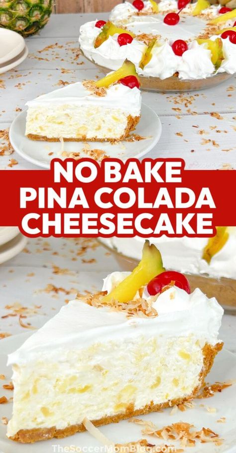 Pineapple Mousse Cheesecake, Easy Yummy Summer Desserts, Pineapple Easy Dessert, Pineapple Right Side Up Cheesecake, Pineapple Cloud Cake, Pina Colada Icebox Cake, Southern Pineapple Orange Swirl Cheesecake, No Bake Pineapple Cream Cheese Dessert, Pina Colada Cheesecake Recipes