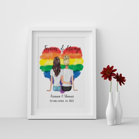 Lesbian couple gift, Birthday gift for girlfriend, Digital print.A uniquely designed personalized print according to your choice, available both in digital and physical mode. Prints starting at 7$. For more details visit my store Indian Karigiri on etsy. Link attached Year Anniversary Gift Ideas, Mode Prints, Birthday Gift For Girlfriend, Anniversary Gift Ideas, One Year Anniversary Gifts, One Year Anniversary, Year Anniversary Gifts, Birthday Gifts For Girlfriend, Couple Gift