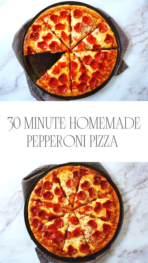 Everything you want in a homemade pepperoni pizza – hot and gooey melted cheese, topped with as much crispy pepperoni as you like, pizza sauce and a great homemade crust! Crispy Pepperoni, Homemade Pepperoni, Pizza Dough Ingredients, Homemade Breadsticks, Pizza Hot, Homemade Pepperoni Pizza, Homemade Crust, Super Easy Dinner, Leftover Pizza