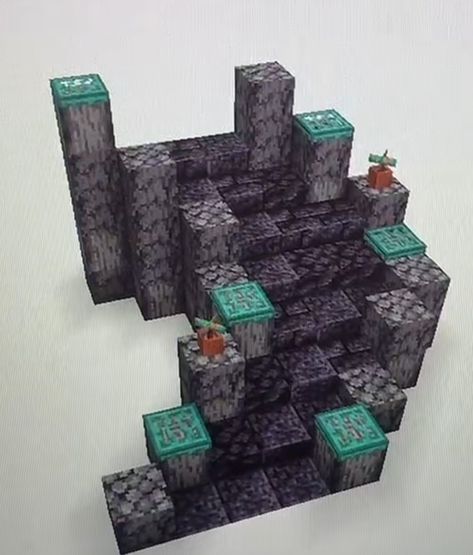 Nether Wall Design, Minecraft Nether Path Design, Nether Paths Minecraft, Minecraft Dark Castle Interior, Minecraft Skulk Build, Nether Pathways Minecraft, Goth Minecraft House Interior, Gothic Minecraft Decor, Nether Portal Room Design