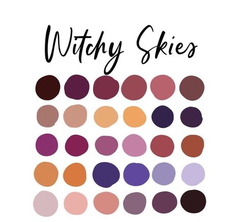 Witchy Colour Palette, Procreate Palettes, Halloween Color Palette, Procreate Palette, Color Design Inspiration, Hex Color Palette, Color Palette Challenge, Palette Art, Brand Color Palette