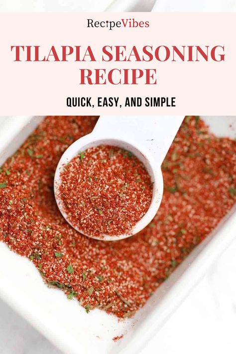 How To Season Tilapia, Seasonings For Fish, White Fish Seasoning, Fish Taco Seasoning Tilapia, Tilapia Seasoning Easy, Spicy Tilapia Recipes, Talapia Ideas Seasoning, Tilapia Seasoning Spices, Fish Seasoning Spices