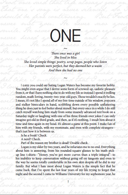 Chapter header and first page, a full bleed graphic of a poem LM Augustine wrote for this book, Two Roads, (which features in later chapters). Each chapter also has an intro poem, like you see centered under the title, and the tildas mark every scene break. Chapter Titles Design, Chapter Title Ideas Design, The End Book Page, Book Chapter Title Design Ideas, Chapter Design Layout, Chapter Page Design Layout, Novel Template, Chapter Design, Poem Poster