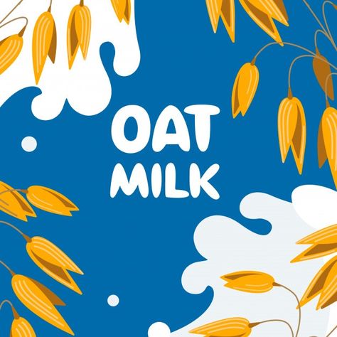 Realistic oat bunch | Premium Vector #Freepik #vector #background #food #nature #farm Protein Illustration, Milk Splash, Background Food, Milk Packaging, Graphic Work, Packaging Ideas, Food Packaging, Vector Background, Package Design