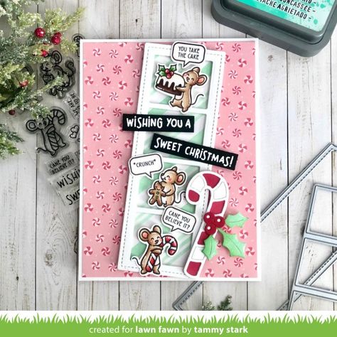 Lawn Fawn Christmas Cards, Lawn Fawn Christmas, Lawn Fawn Blog, Lawn Fawn Stamps, Kids Planner, Lawn Fawn Cards, Pretty Pink Posh, Cute Candy, Christmas Mouse