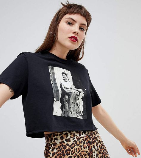 #affiliatead -- Reclaimed Vintage inspired Frida Kahlo cropped t-shirt -- #chic only #glamour always Frida Kahlo Shirt, Frida Kahlo T Shirt, Shirt Print Design, Gorgeous Clothes, Reclaimed Vintage, Cropped T Shirt, Only Fashion, Beauty Trends, Crop Tshirt