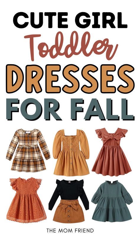 Fall 2023 fashion dresses and outfits for toddler girls. Cute Girl Toddler, Fall Family Photo Shoot, Fall 2023 Fashion Trends, Fall 2023 Fashion, Dresses For Fall, 2023 Fashion Trends, Toddler Dresses, Family Photo Shoot, Dresses Casual Fall