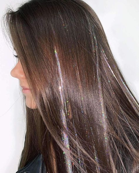 Silver Tinsel Hair, Tinsel Hair Extensions, Choose Your Fighter, Tinsel Hair, Hair Tinsel, Hair Dyes, Fairy Hair, Silver Tinsel, Halloween Inspo