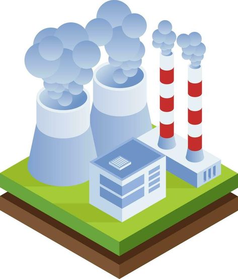 Thermal power plant Thermal Power Plant, Plant Icon, Vector Nature, Thermal Energy, Plant Drawing, Plant Pictures, Plant Illustration, All About Plants, Power Plant