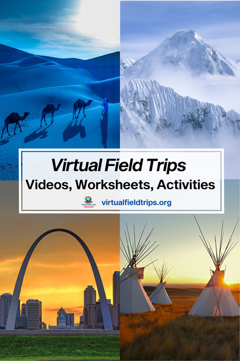 Virtual Field Trips Videos & Worksheets for your curriculum. Browse our video and worksheet library! Homeschool Activities 4th Grade, Us Geography Homeschool, Virtual Field Trips For Preschool, Homeschool Country Unit Study, Virtual Field Trips Elementary For Kids, Unit Studies Homeschool, Spanish Videos, Homeschool Field Trips, 6th Grade Social Studies