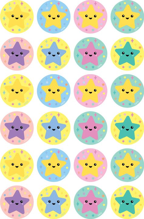 Happy Stars (Multicolour) - Merit Stickers (Pack of 96) Happy Stickers Cute, Cute Stickers For Kids, Star Student, Bond Paper Design, نباتات منزلية, Preschool Colors, Classroom Calendar, Baby Learning Activities, Stickers For Kids