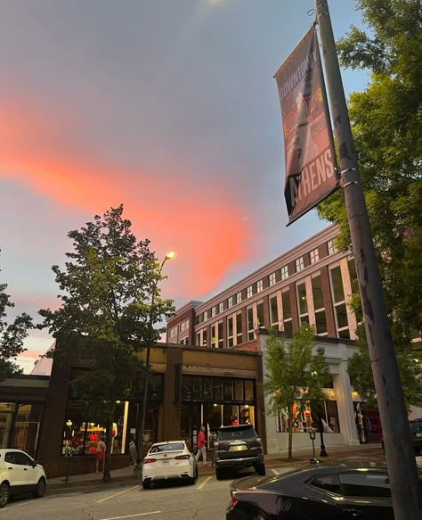 sunset picture, pretty sky, pretty sunset, pink sky, pink and blue sky, sunset pics, downtown athens Pink University, Athens Ga Aesthetic, Downtown Athens Georgia, Athens Georgia Aesthetic, Uga College Aesthetic, University Of Georgia Campus, University Of Georgia Aesthetic, Uga Aesthetic, Georgia Us