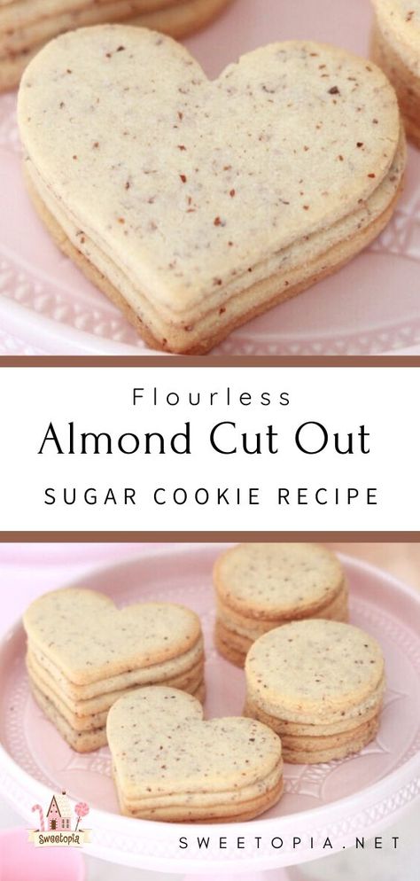 Sugar Cut Out Cookie Recipe, Cut Out Sugar Cookie Recipe, Cut Out Cookie, Cookies Aesthetic, Cut Out Sugar, Flourless Cookies, Resepi Biskut, Cut Out Cookie Recipe, Gluten Free Sugar Cookies