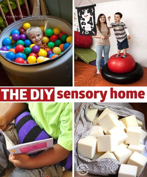 diy sensory home here are a ton of ways that you can help your home be more SPD friendly Montessori Works, Calm Corner, Diy Sensory, Sensory Therapy, Sensory Diet, Sensory Rooms, Sensory Tools, Classroom Tools, Sensory Integration