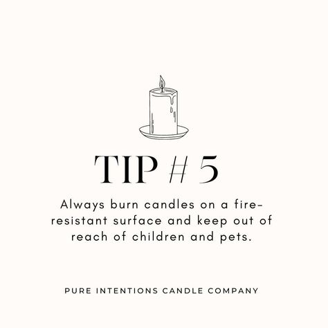 Want to make your candles last longer and burn cleaner? Here's how! 1. Trim the wick - before each burn to 1/4 inch. ✂️ This reduces soot and extends the candle's life. 2. Let it pool – allow the wax to melt across the surface before extinguishing. 🕯️ This prevents tunneling and helps your candle burn evenly. 3. Keep it clean – remove any debris or wick trimmings from the wax pool. 🧹 This ensures a smooth, clean burn. 4. Avoid drafts – place your candle away from vents, fans, or open windo... Candle Marketing, Handmade Candles Diy, Homemade Scented Candles, Candle Burn, Candle Bar, Keep It Clean, Candle Ideas, Intention Candles, Photo Candles