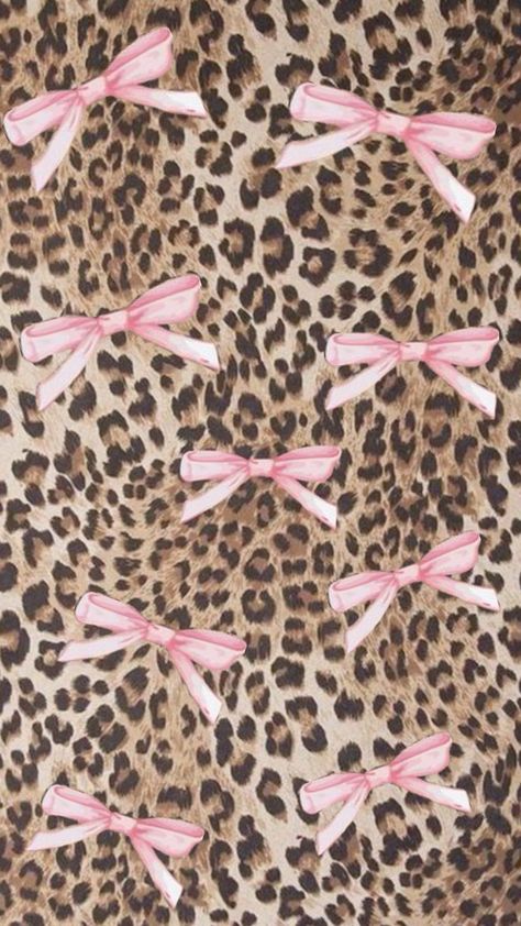 Light Pink Leopard Wallpaper, Pink Leopard Wallpaper, Cheetah Print Wallpaper, Cute Pink Background, Leopard Print Bow, Bow Wallpaper, Camo And Pink, Wallpaper Cute, Brown Wallpaper