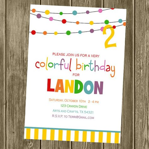 Colorful Birthday Party Invitations, Art Birthday Party Invitations, Rainbow Party Invitations, Rainbow Party Favors, Rainbow Themed Birthday Party, Rainbow First Birthday, Rainbow Invitations, Rainbow Theme Party, Colorful Birthday Party