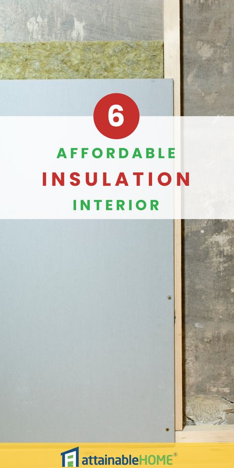 Here are 6 of the most affordable insulation interior options. We’ll go over each type of interior insulation on the list above, including a brief explanation of how the interior wall insulation works as well as the information you really care about, what it costs. Insulating Interior Walls, Insulated Wall Panels, How To Insulate Existing Walls, Wall Insulation Diy, Adding Insulation To Existing Walls, How To Install Insulation In Walls, Internal Wall Insulation, Radiant Barrier Insulation, Interior Wall Insulation