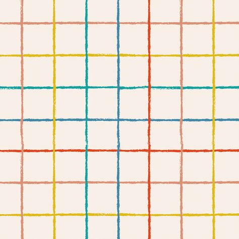 Garden Grid in Rainbow | Hawthorne Supply Co Pattern Ideas Aesthetic, Grid Illustration, Garden Grid, Art Deco Tattoo, Grid Background, Grid Wallpaper, Photo Elements, Small Business Packaging Ideas, Garden Wallpaper