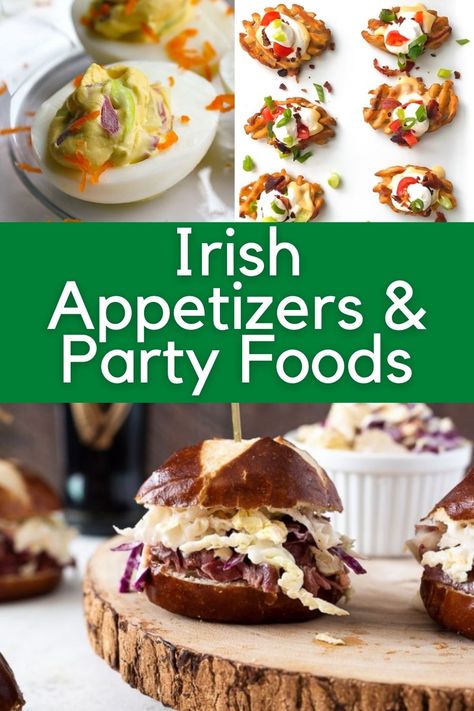 Irish Deviled Eggs, Irish Party Food, Elder Activities, Appetizers Potato, Irish Snacks, Irish Potato Bites, St Patrick Party Food, Irish Recipes Appetizers, Irish Appetizers