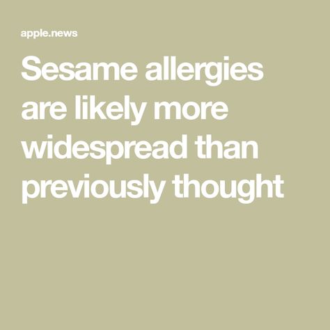 Sesame Allergy, Food Intolerance, Elimination Diet, Tree Nuts, Food Labels, Baking Tips, Diet Tips, Weight Gain, Allergies