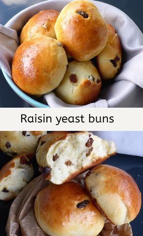 This raisin bun recipe is so fluffy, delicious and easy to follow (perfect for beginner bakers). Made with yeast, milk, flour, raisins, egg and sugar. Perfect for breakfast, brunch, afternoon tea or as a snack. #Rosinenbrötchen #doughsandbreads  yeastdough #baking #sweetrolls Sweet Raisin Buns, Tea Buns Recipe, Fruit Buns Recipe, Raisin Buns Recipe, Raisin Tea Buns, Fruit Buns, Sweet Buns Recipe, Beautiful Bun Hairstyles, Raisin Rolls