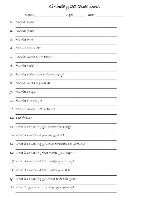 Birthday Interview Questions that stand the test of time! Preschool, elementary age, teenager, etc. Birthday Kahoot Questions, Birthday Interview For Adults, Its My Birthday Instagram Story Ideas 17, Kahoot Birthday Questions, Birthday Jepordy Game Diy Questions, Birthday Questions For Teens, Yearly Birthday Interview Questions, Free Birthday Interview Printable, Trivia Questions About The Birthday Person