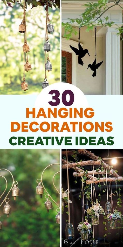 🎨✂️ Looking to spruce up your living space? Try your hand at DIY hanging decorations! Whether you prefer rustic wooden signs or bohemian dreamcatchers, these eye-catching pieces will add charm to any room. Get inspired and start crafting today! #DIYhome #HangingDecor Hanging Outdoor Decor Ideas, Rustic Hanging Decor, Diy Hanging Tea Light Holder, Outdoor Plant Hanging Ideas, Hanging Plant Holder Diy, Diy Hanging Decorations, Recycled Garden Planters, Outdoor Plant Hanger, Hanging Jars